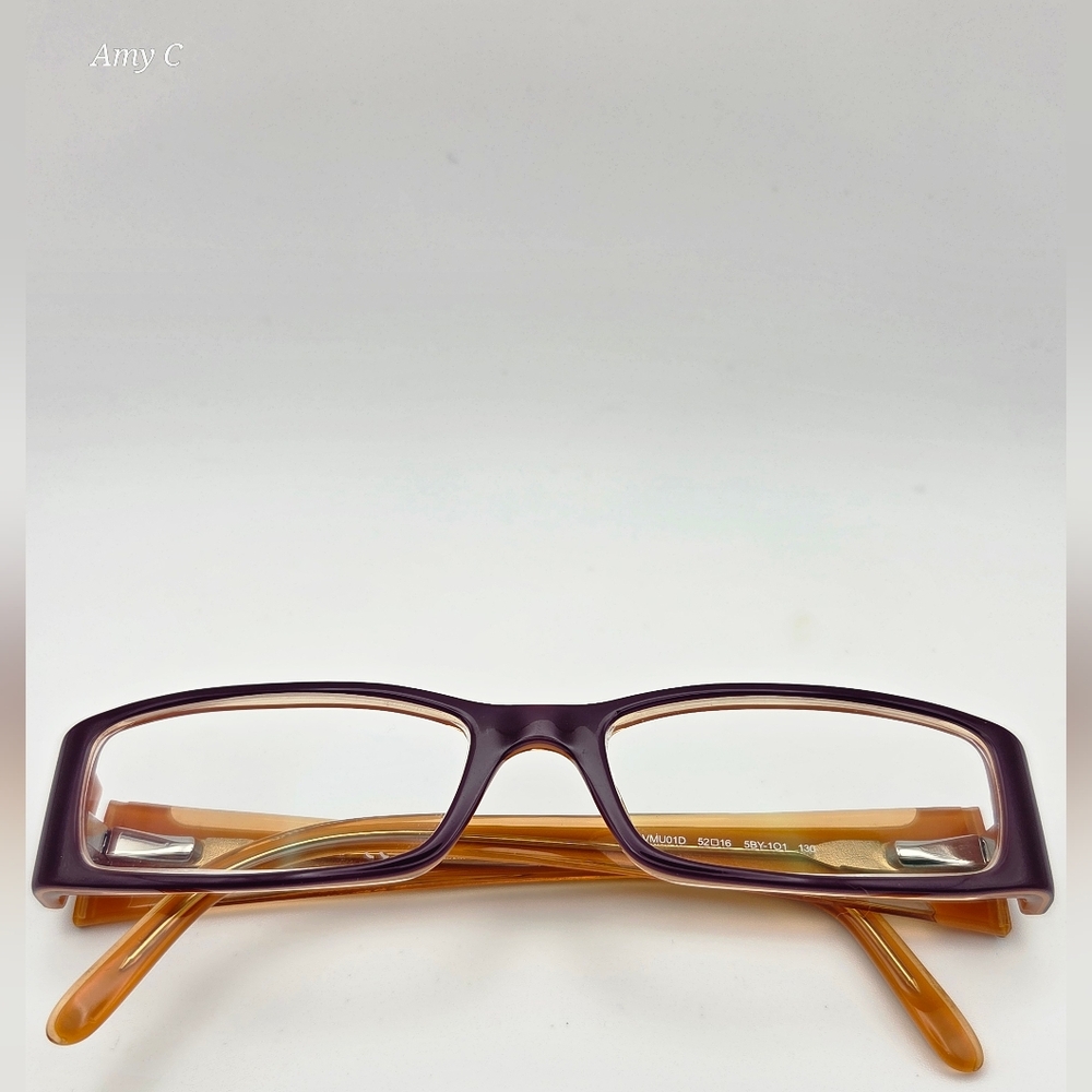Miu Miu Purple and Orange Eye Glasses Ready For You To Put Your Lenses In. - Picture 3 of 10